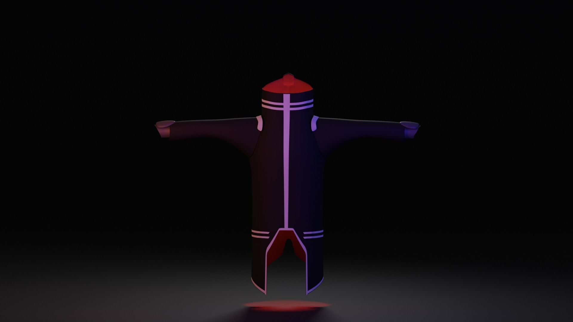jacket figure Low-poly 3D model_1