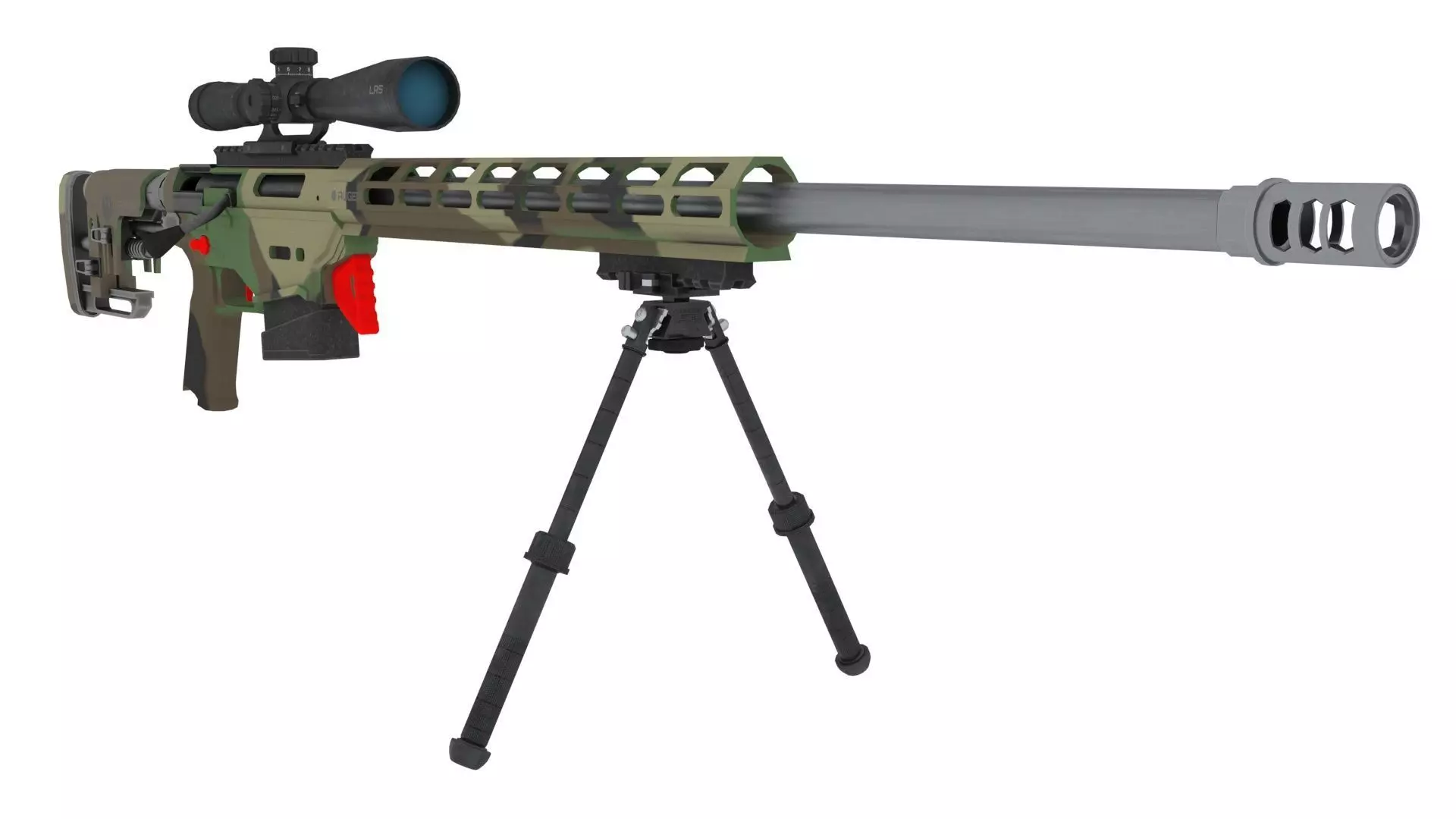 Auger Precision Rifle Low-poly 3D model