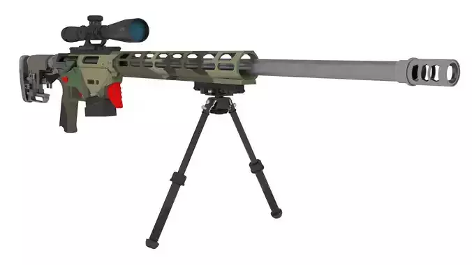Auger Precision Rifle Low-poly 3D model