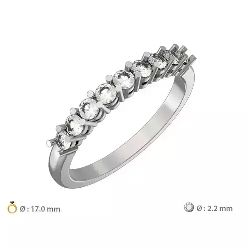 N207 R17-0 9gems engagement ring