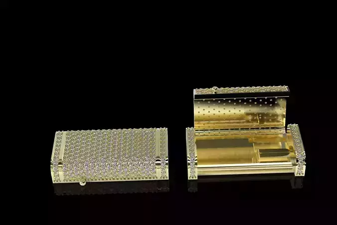 13mm X 1inch Cuban chain Lock  with two stones sizes models 3D print model
