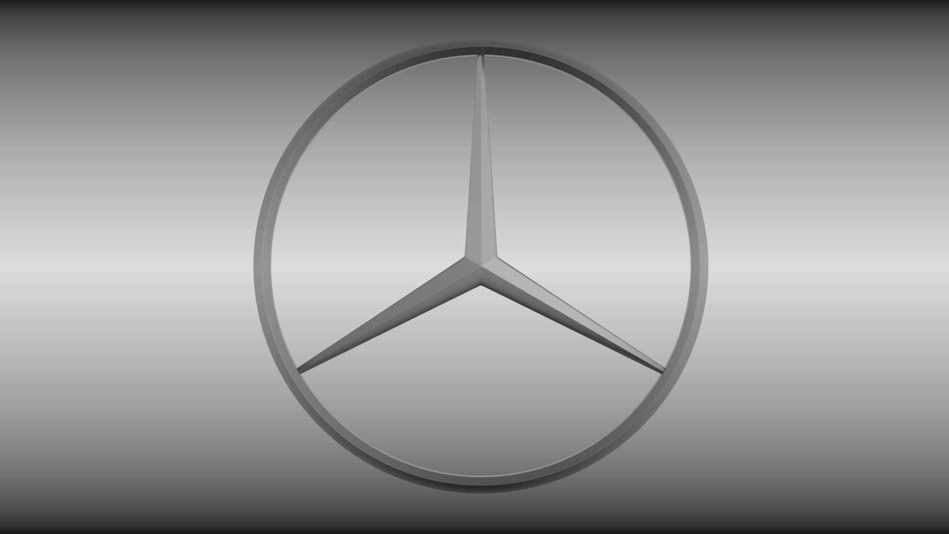 Mercedes logo 3D Model .obj .blend - CGTrader.com