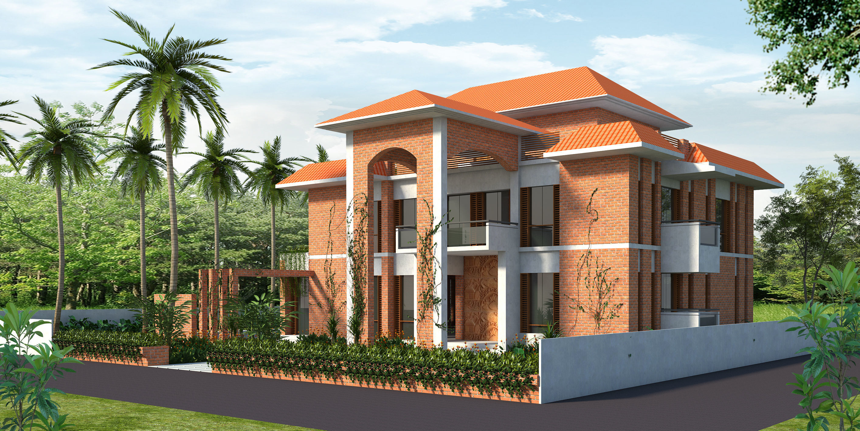 Duplex House 3D model_1