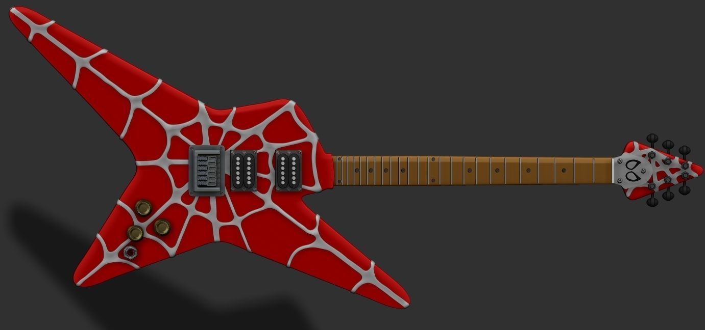 Spiderpunk Guitar 3D print model_2