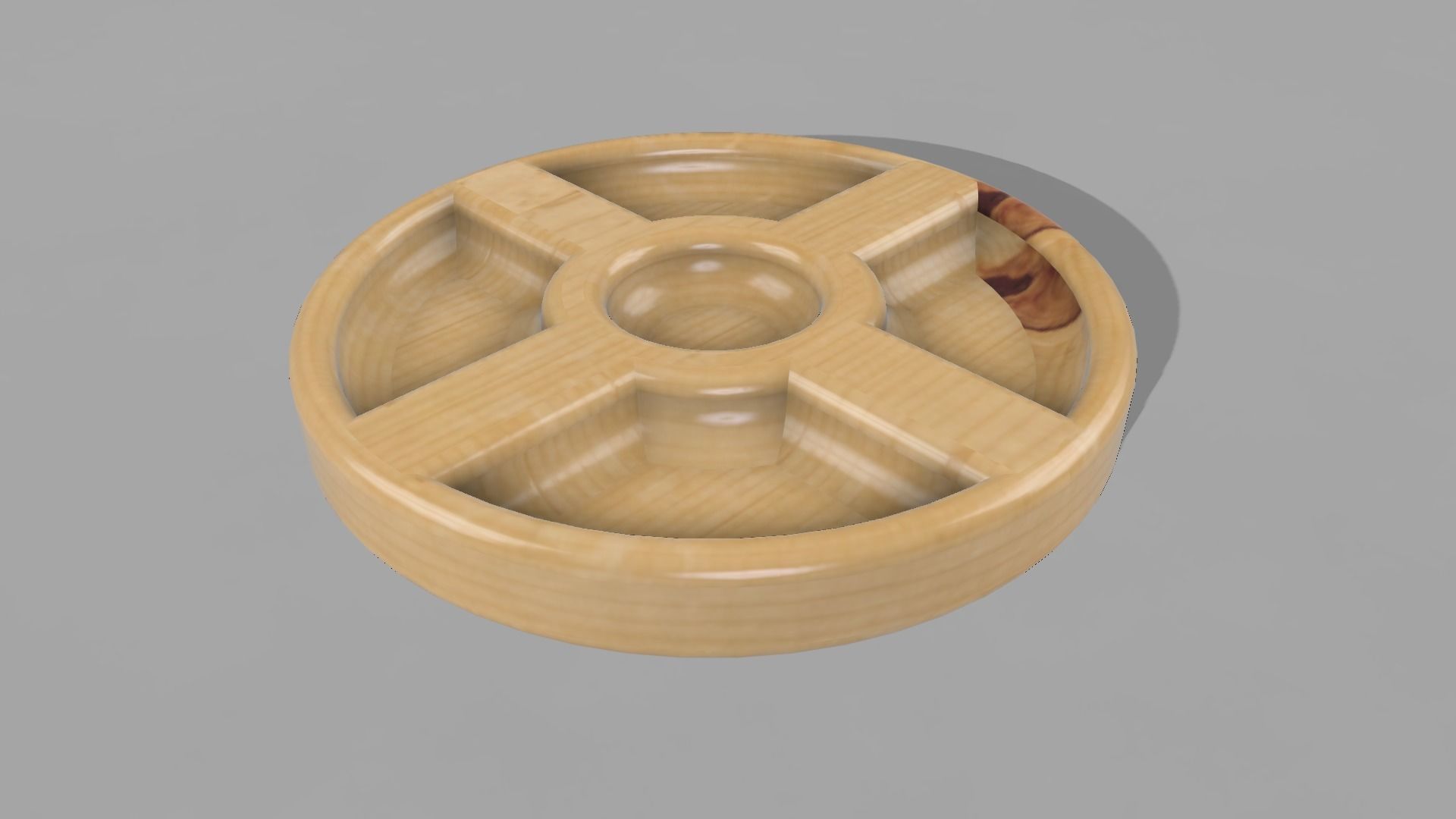 Chinese Style Wood Breakfast Plate STL OBJ FBX File CNC Free 3D print model_2