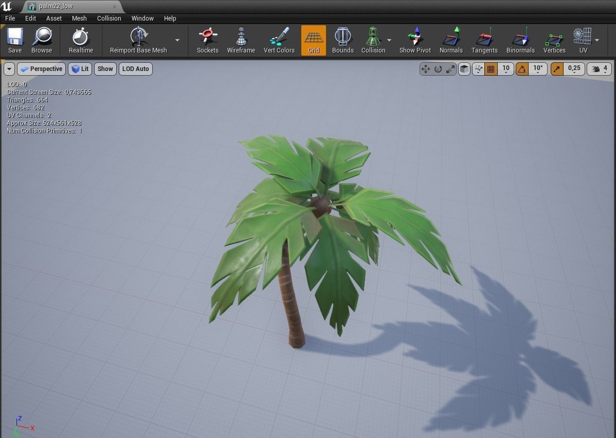 Low Poly Stylized tropical Asset Low-poly 3D model_7