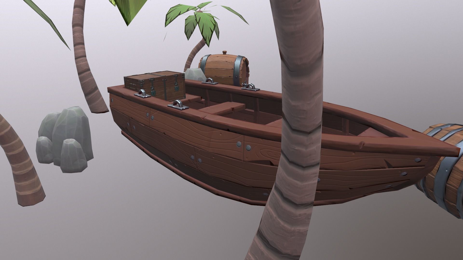 Low Poly Stylized tropical Asset Low-poly 3D model_1
