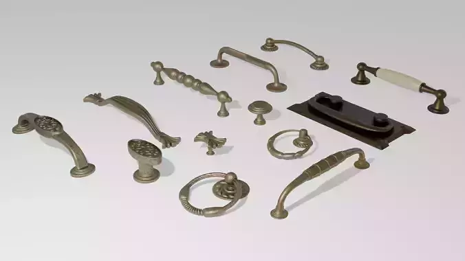 Furniture Handles Pack 3D model