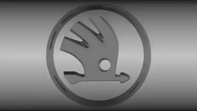Skoda logo 3D model