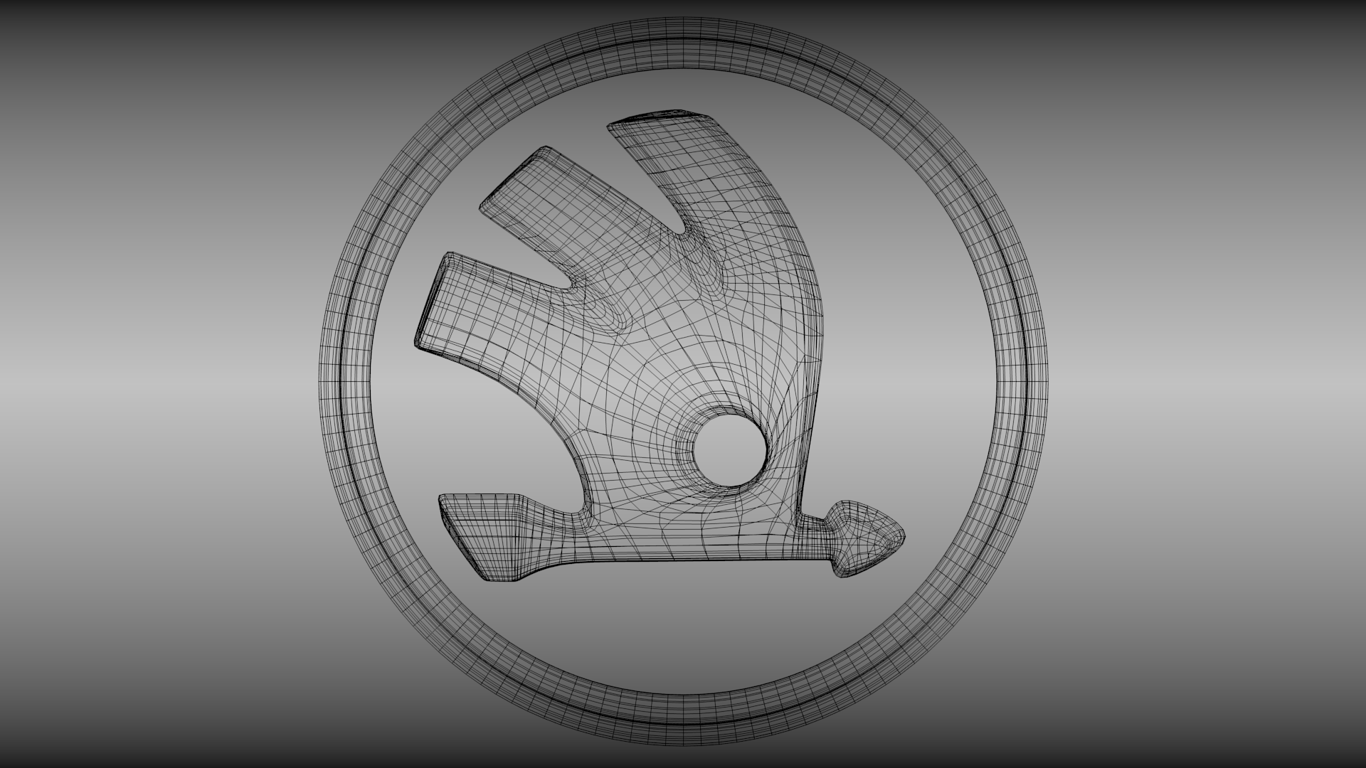 Skoda logo 3D model_4