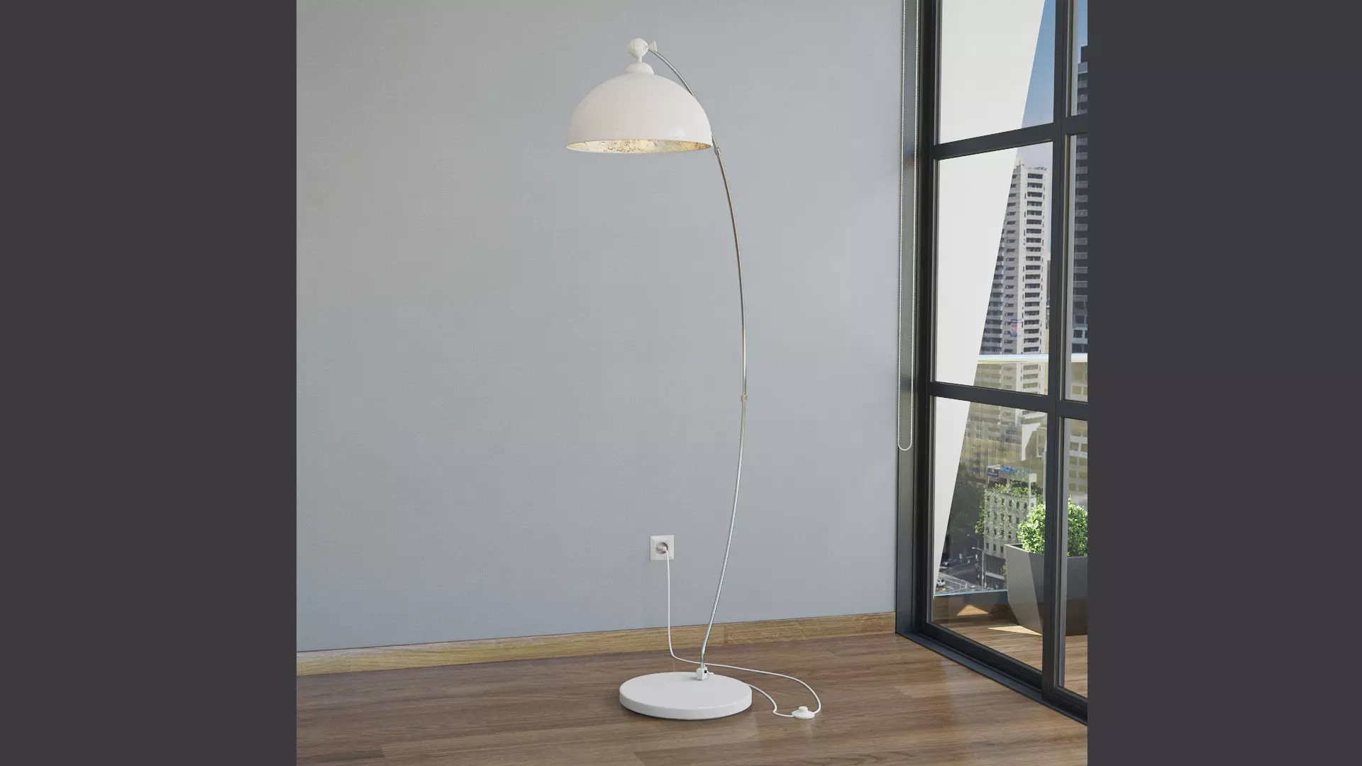 Reading lamp - HD and low poly versions Low-poly 3D model_0