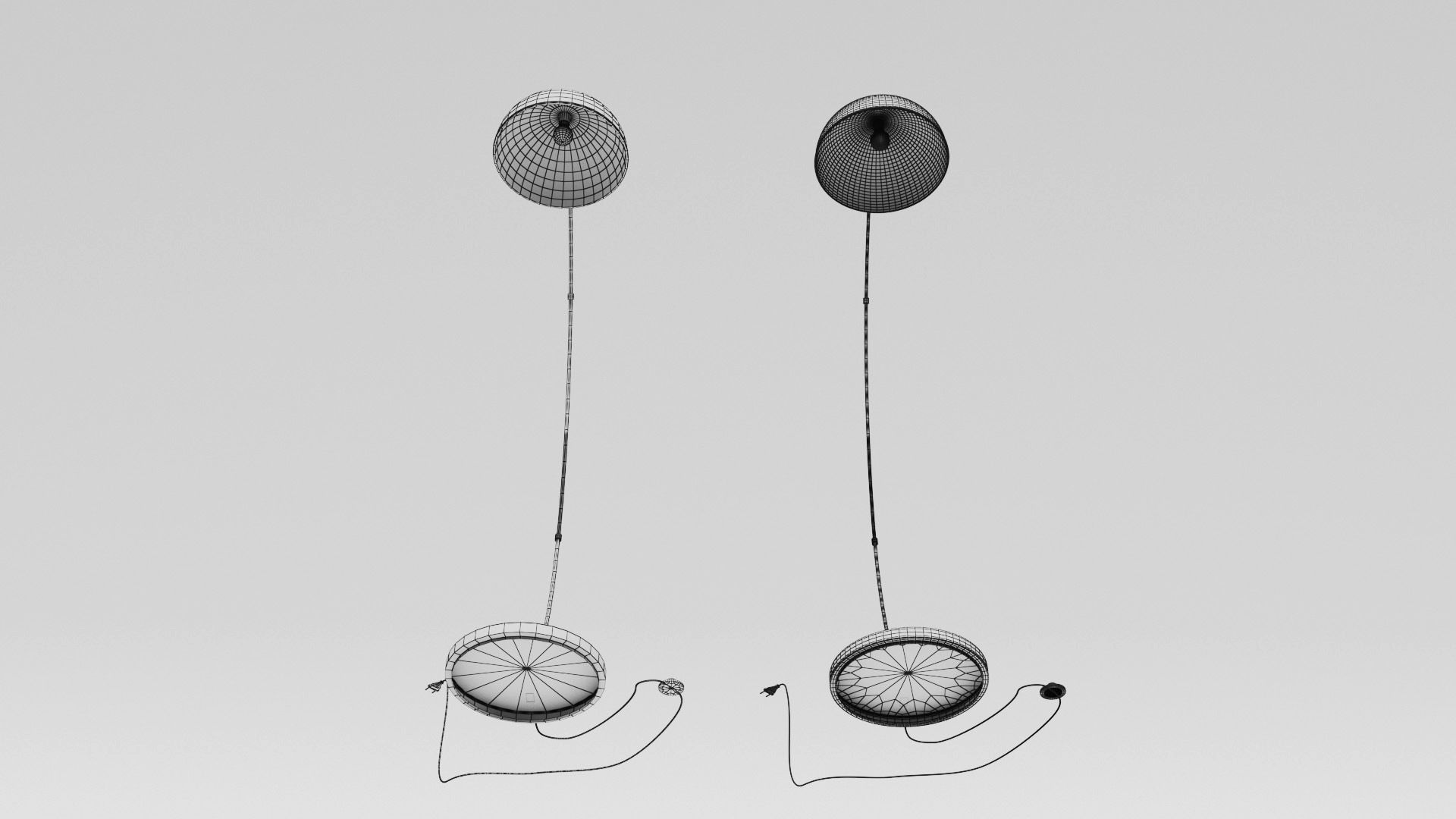 Reading lamp - HD and low poly versions Low-poly 3D model_7