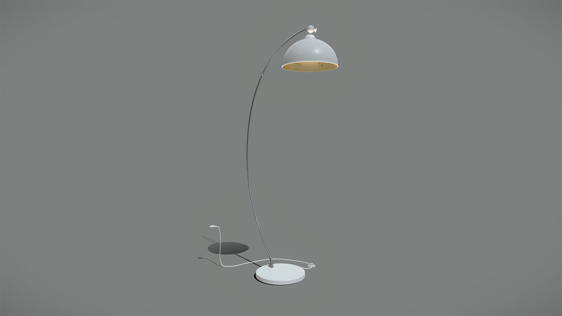 Reading lamp - HD and low poly versions Low-poly 3D model_1