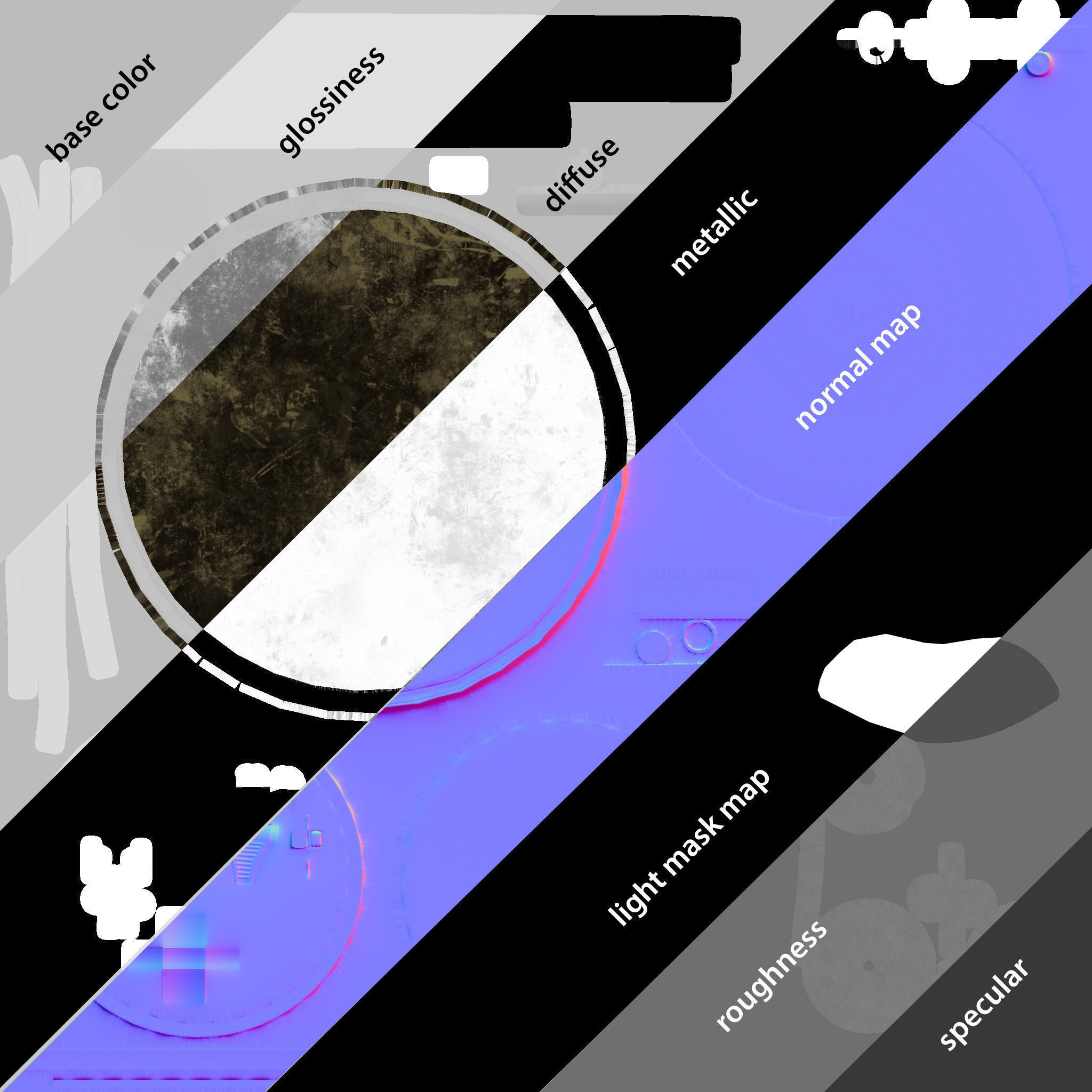 Reading lamp - HD and low poly versions Low-poly 3D model_17