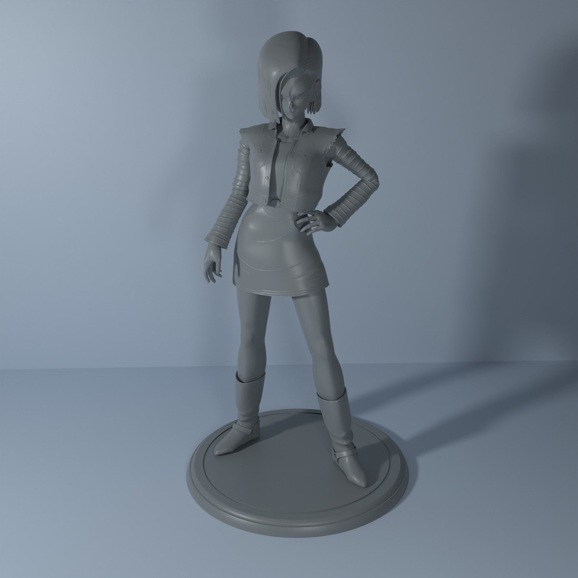 Android 18 3D print model_1