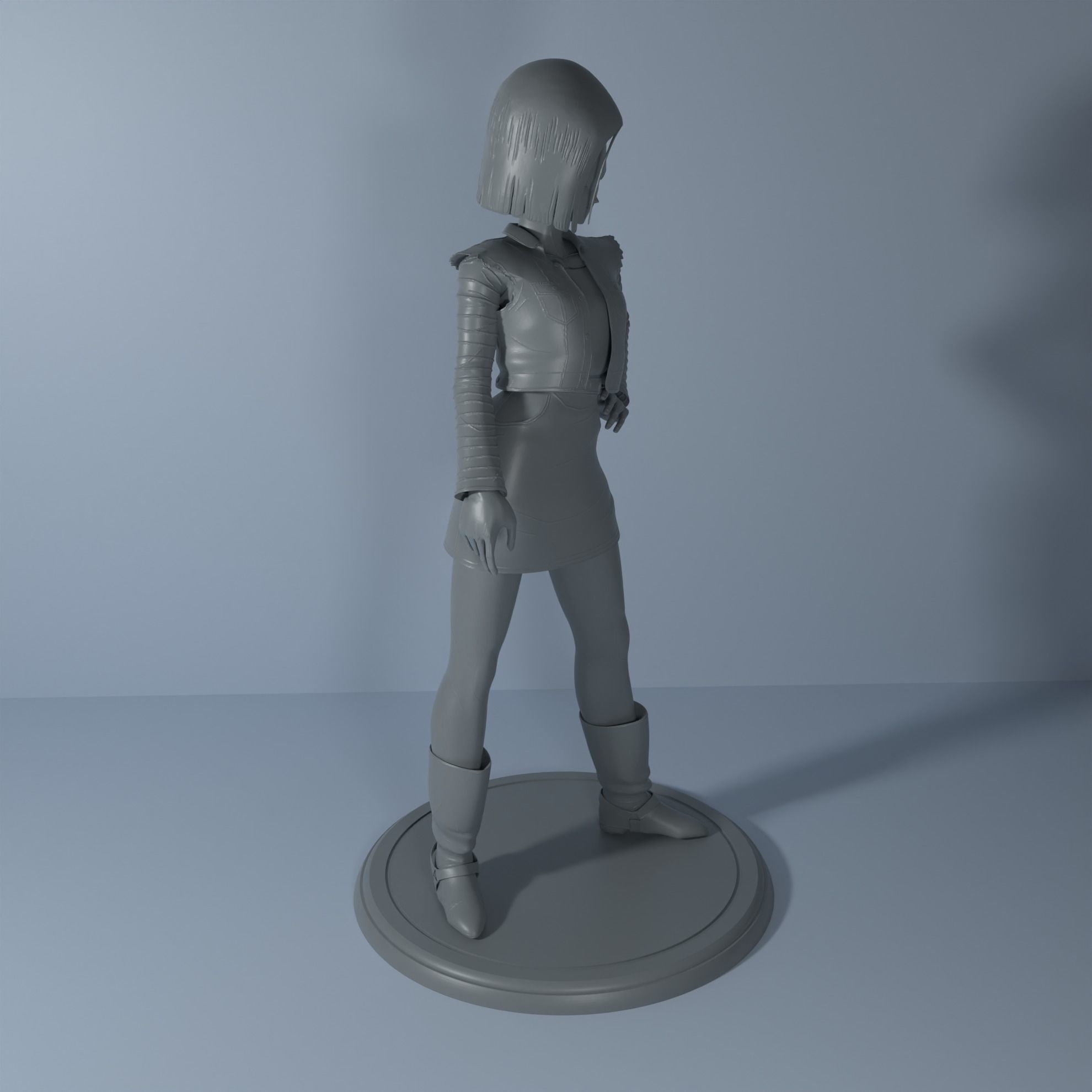 Android 18 3D print model_11