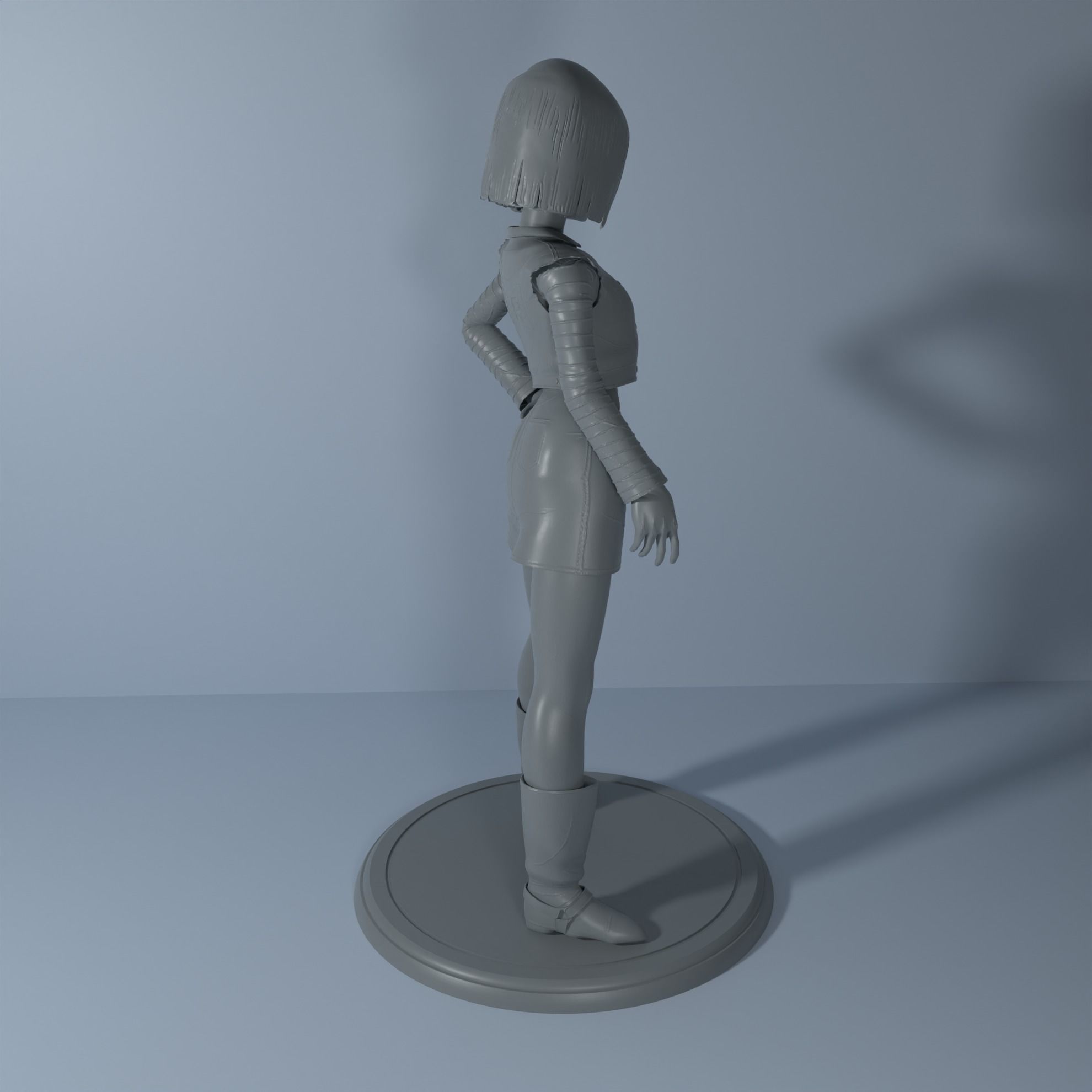 Android 18 3D print model_9