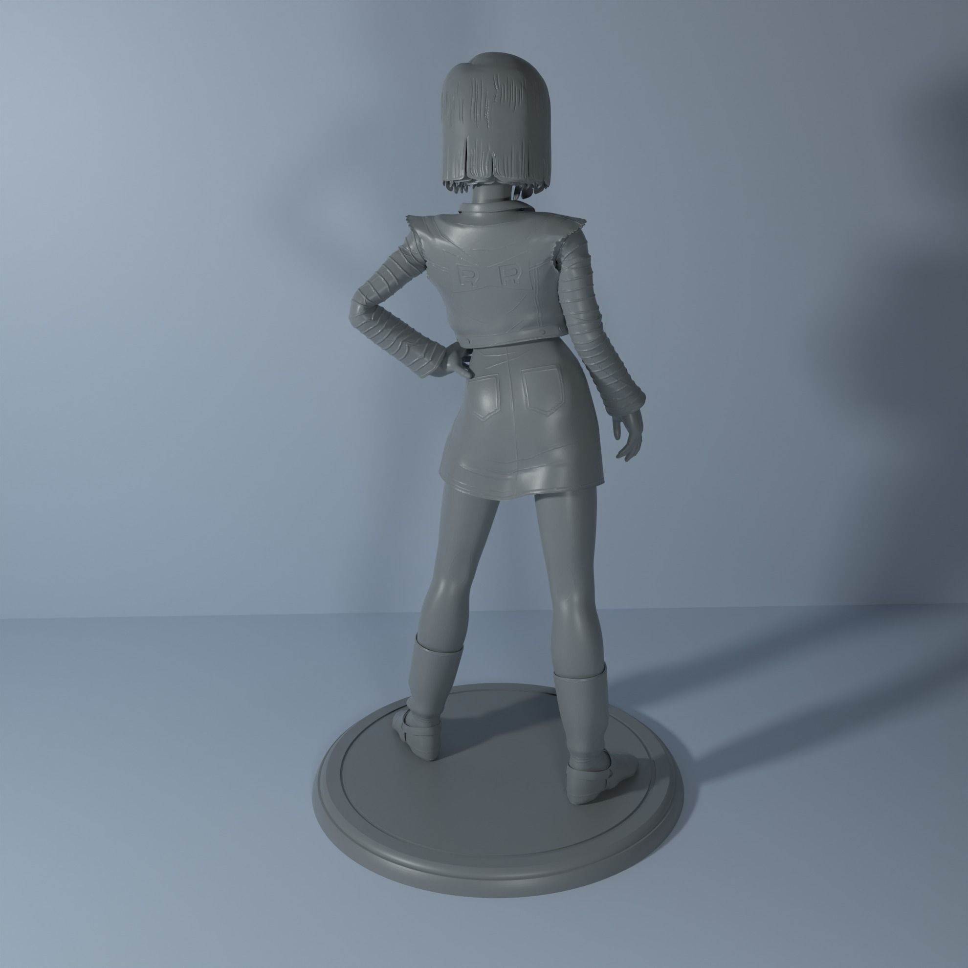 Android 18 3D print model_7