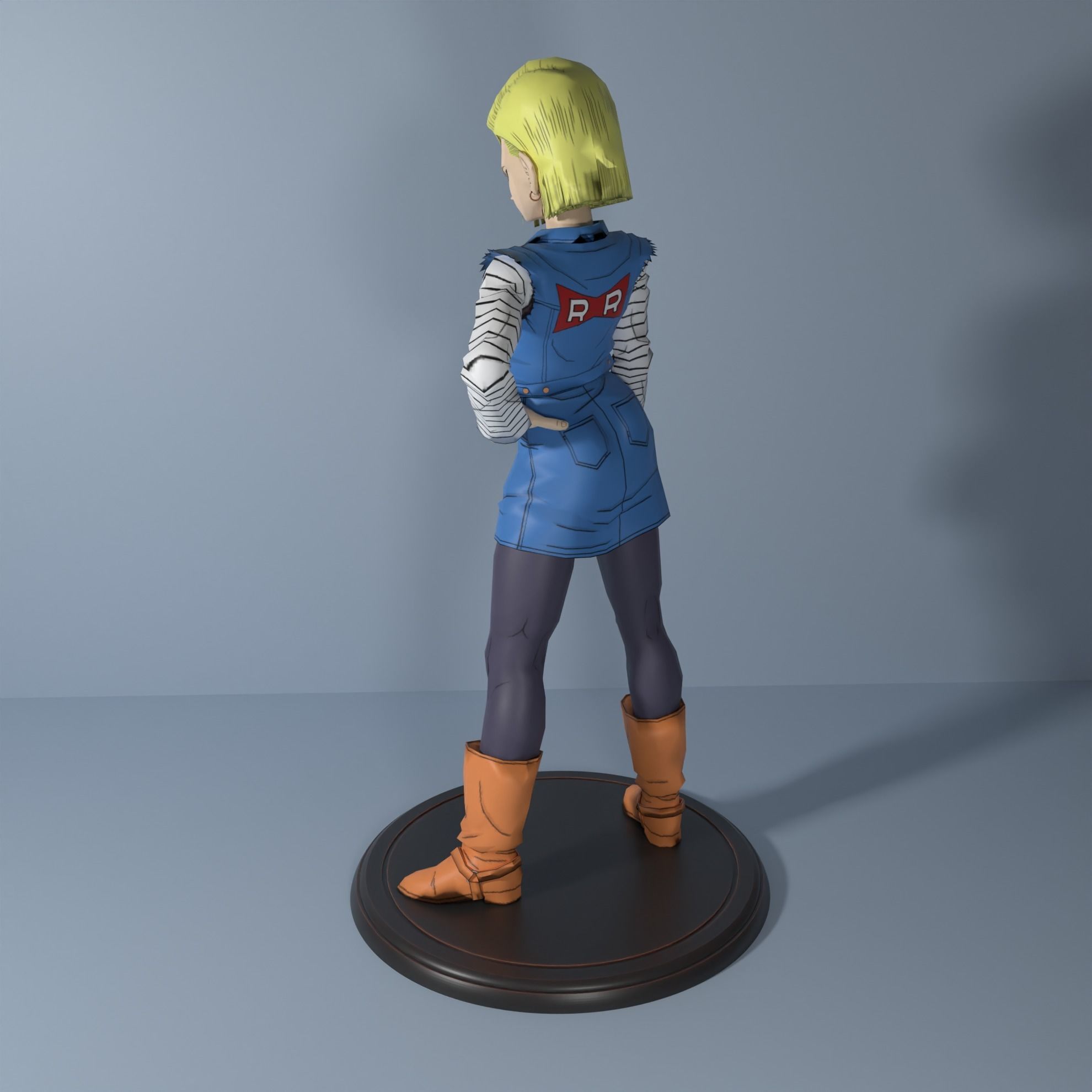 Android 18 3D print model_4