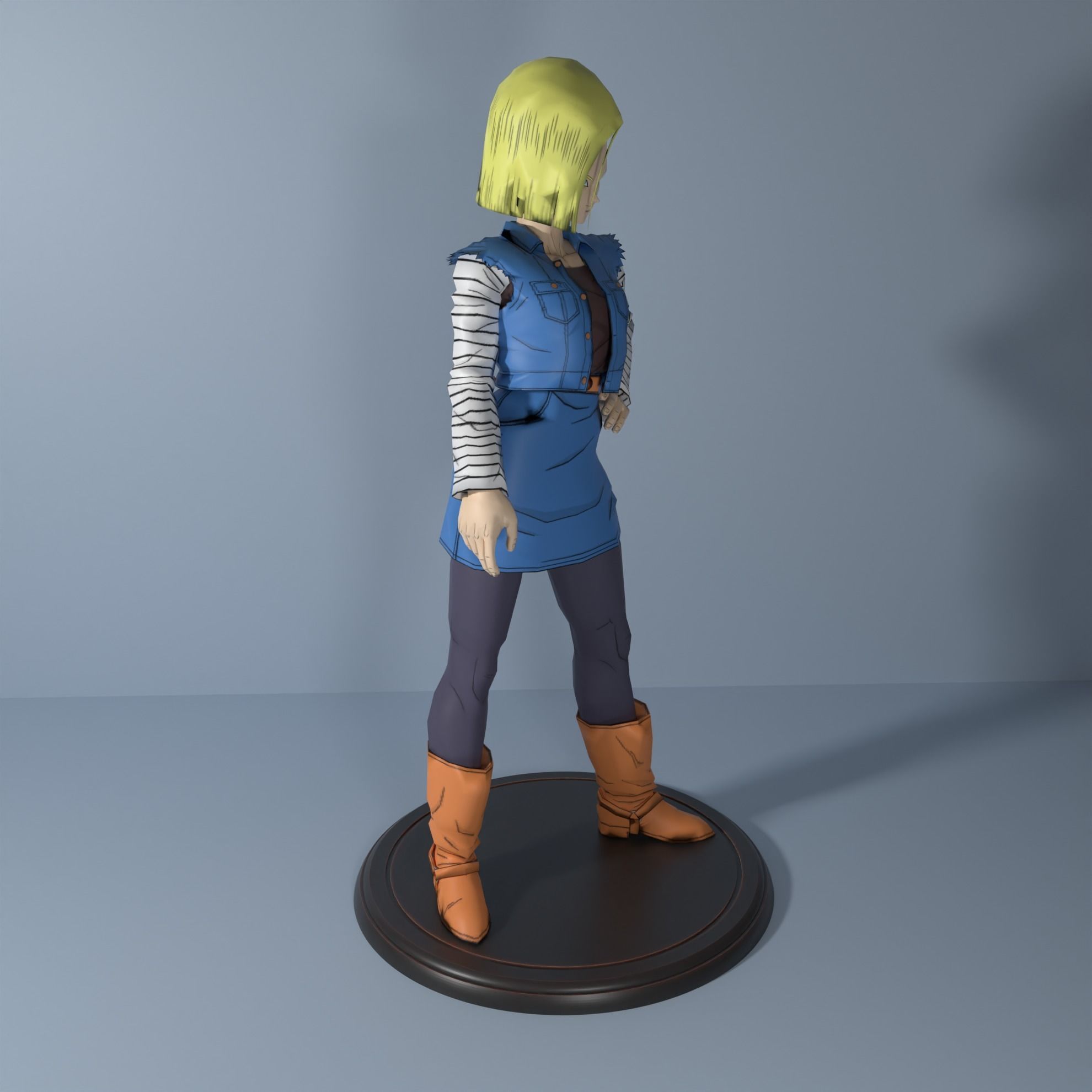 Android 18 3D print model_10
