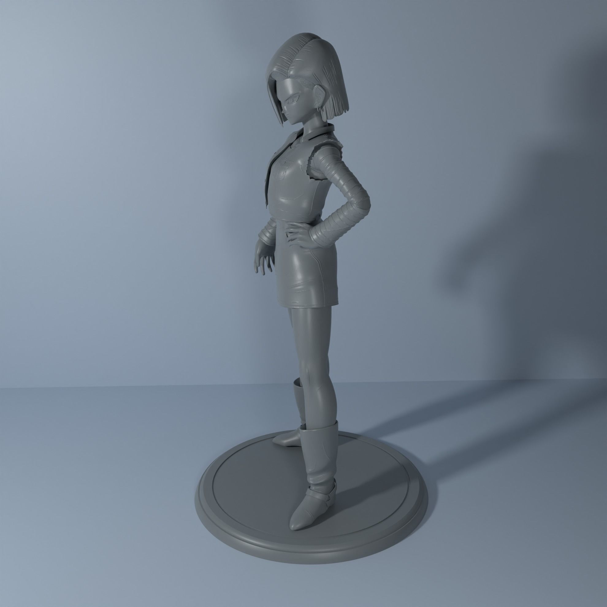 Android 18 3D print model_3