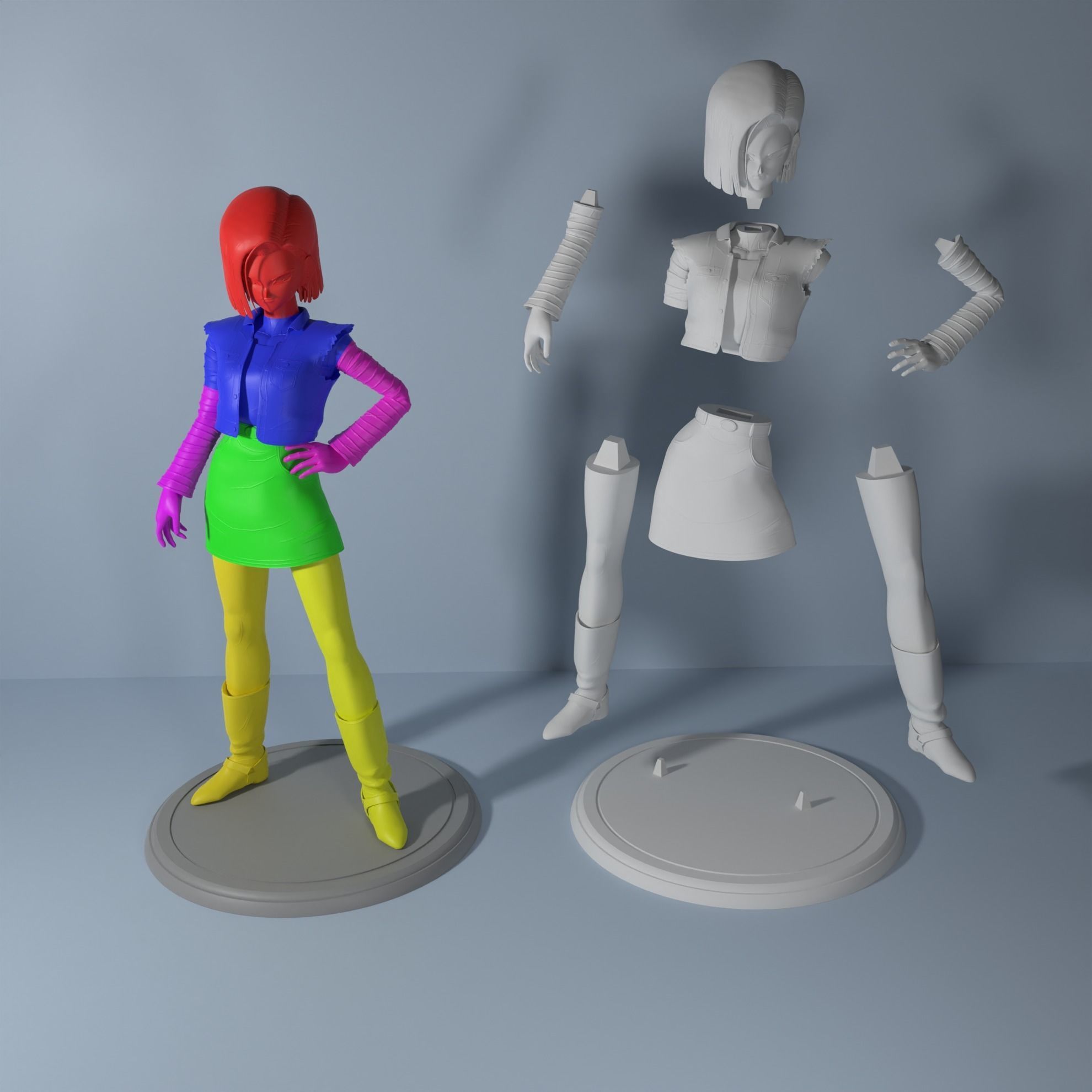 Android 18 3D print model_12