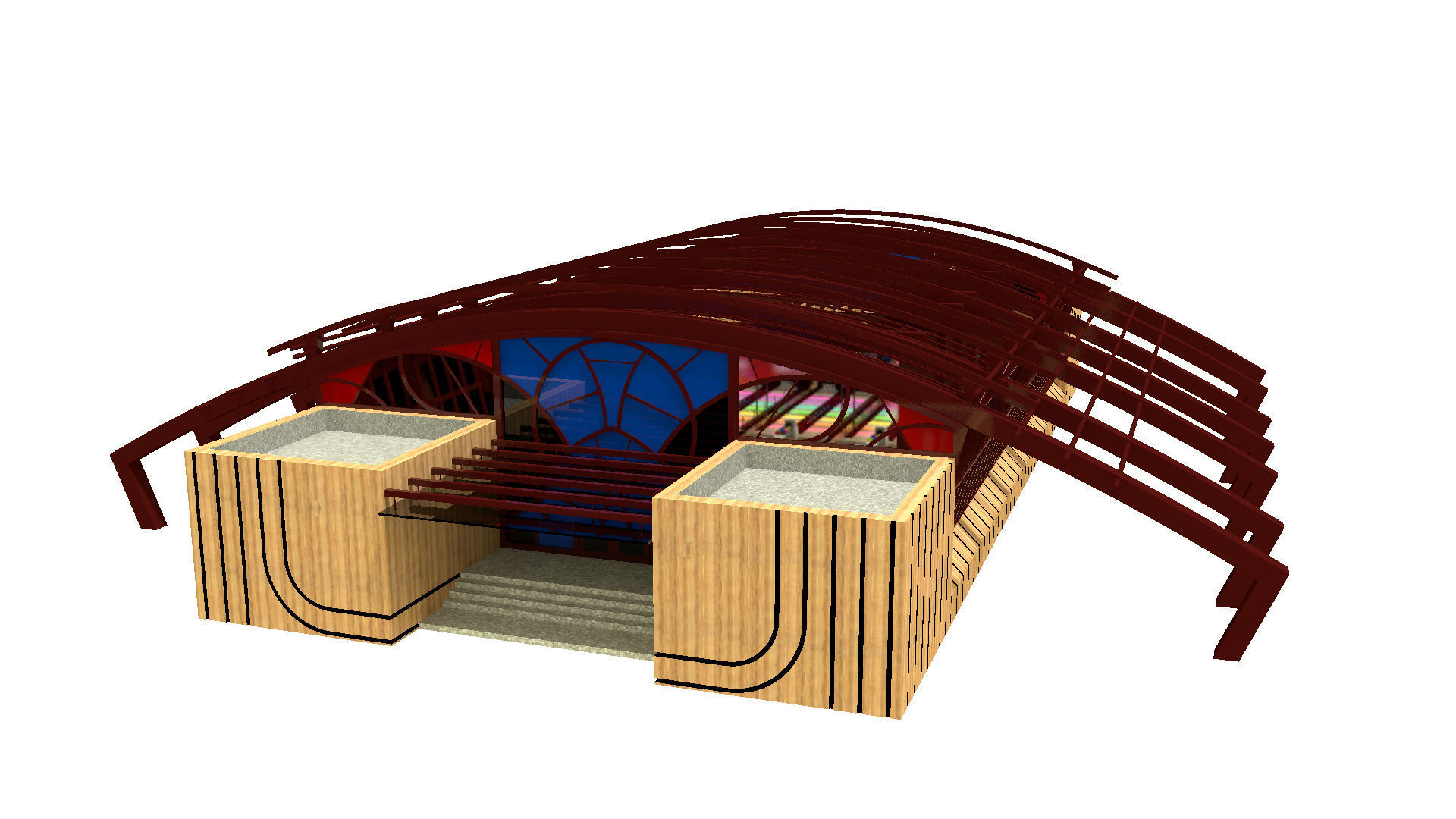 Bowling alley 3D model_4