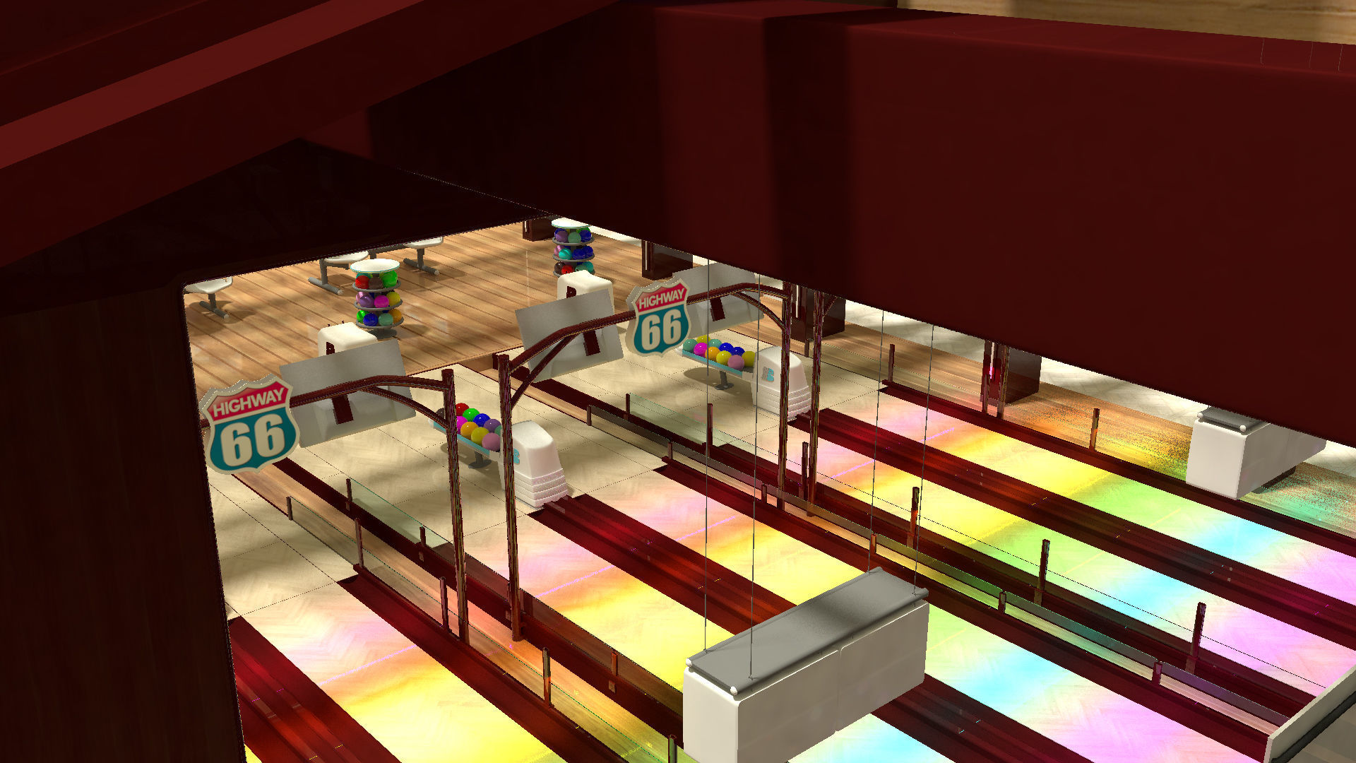 Bowling alley 3D model_6