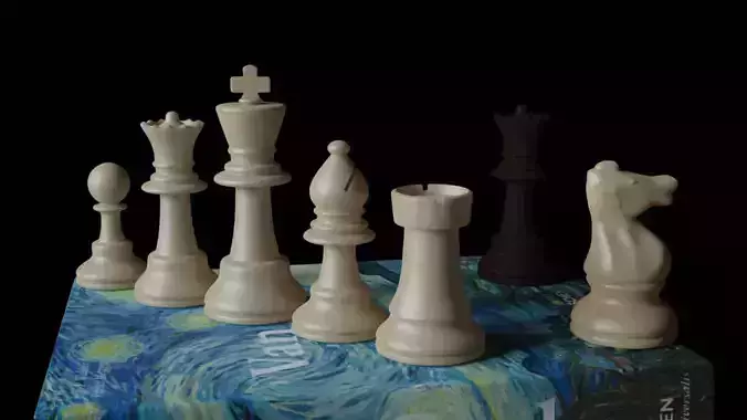 chess 3d model pieces