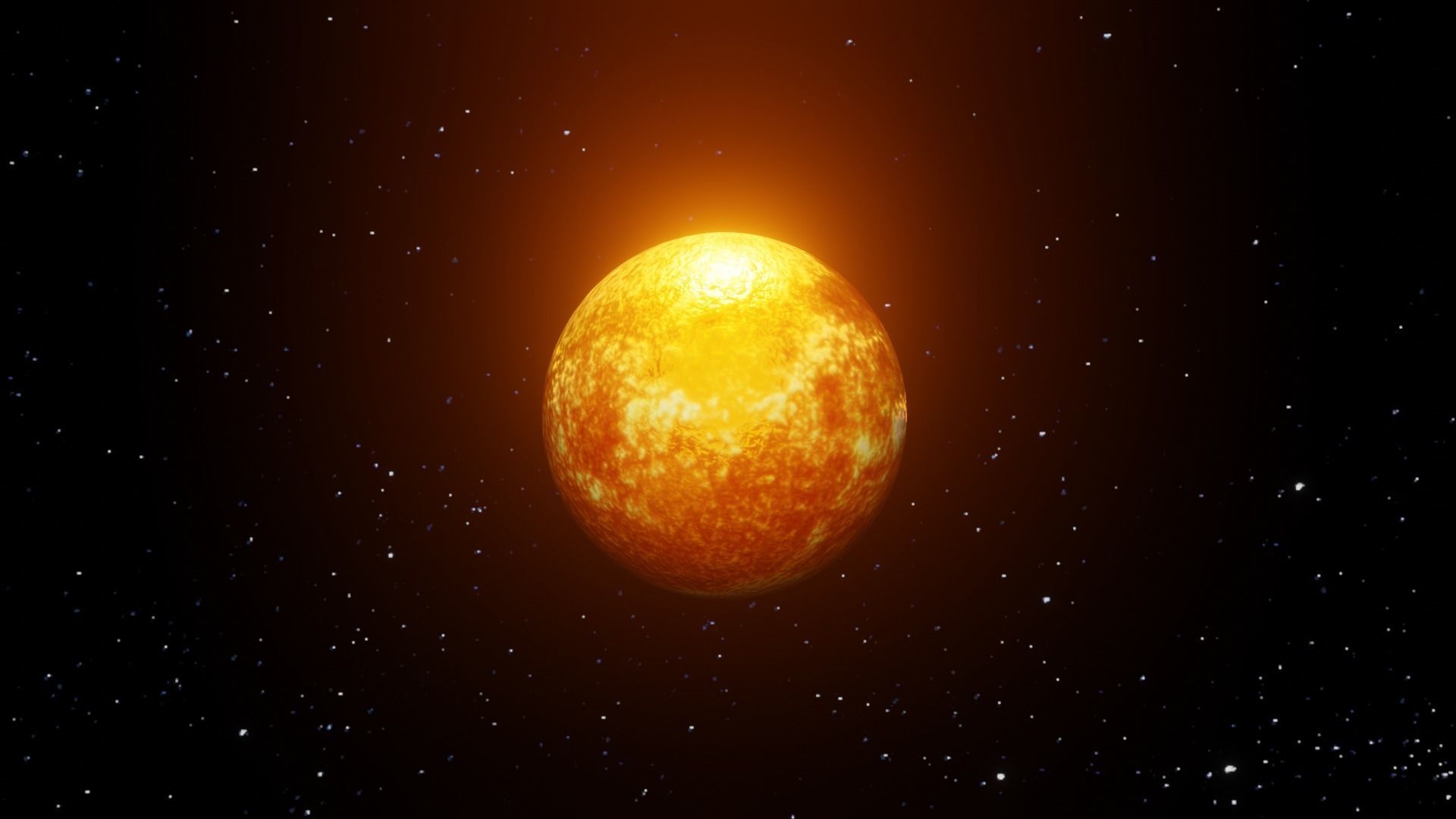 Sun animation in blender 3D model_3
