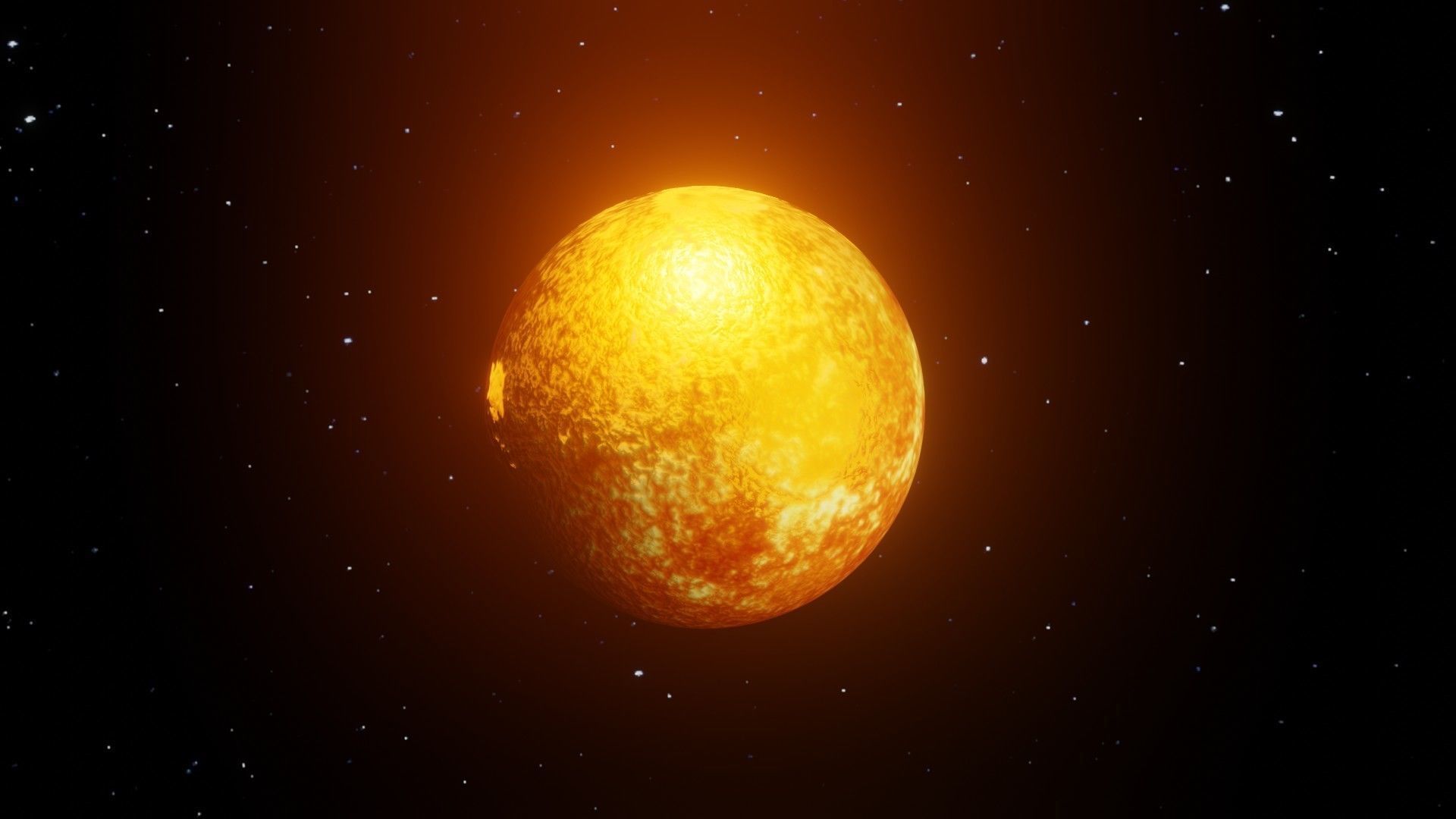 Sun animation in blender 3D model_4