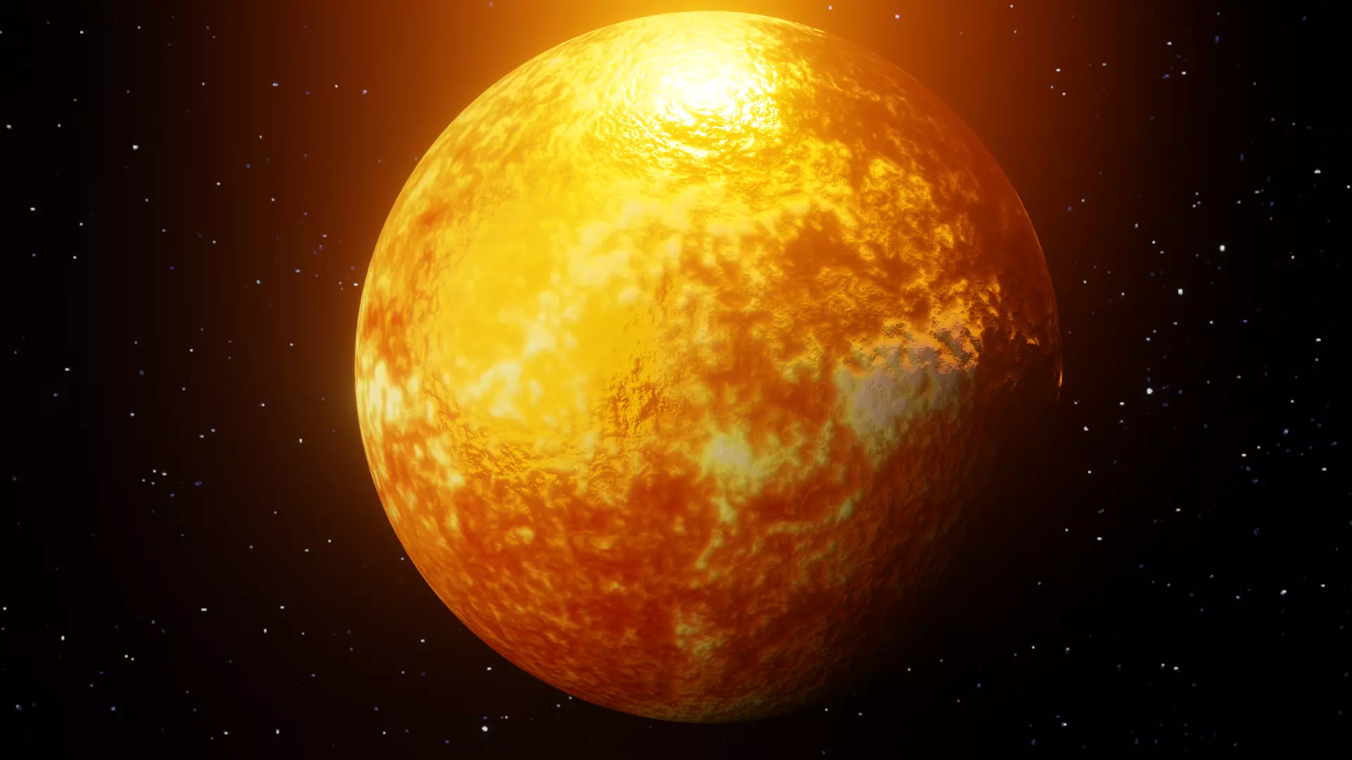 Sun animation in blender 3D model_0