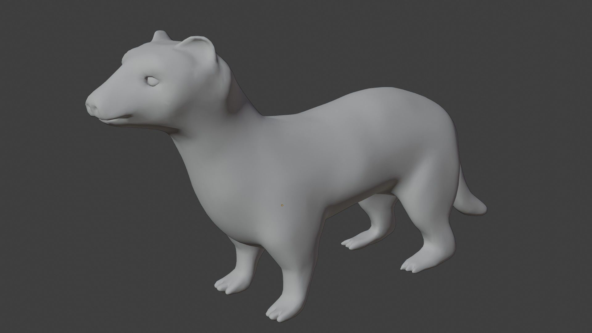 Ferret Mongoose Low-poly 3D model_4