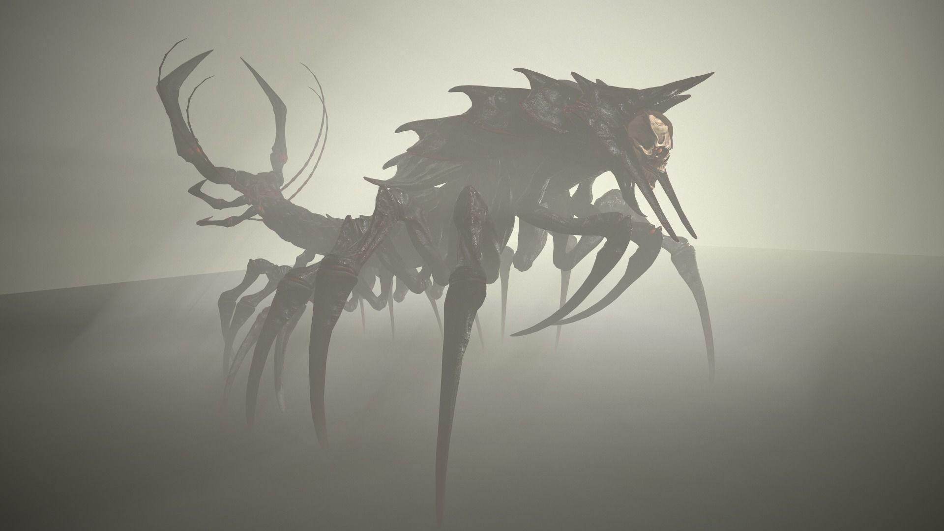 Centipede scull Low-poly 3D model_4