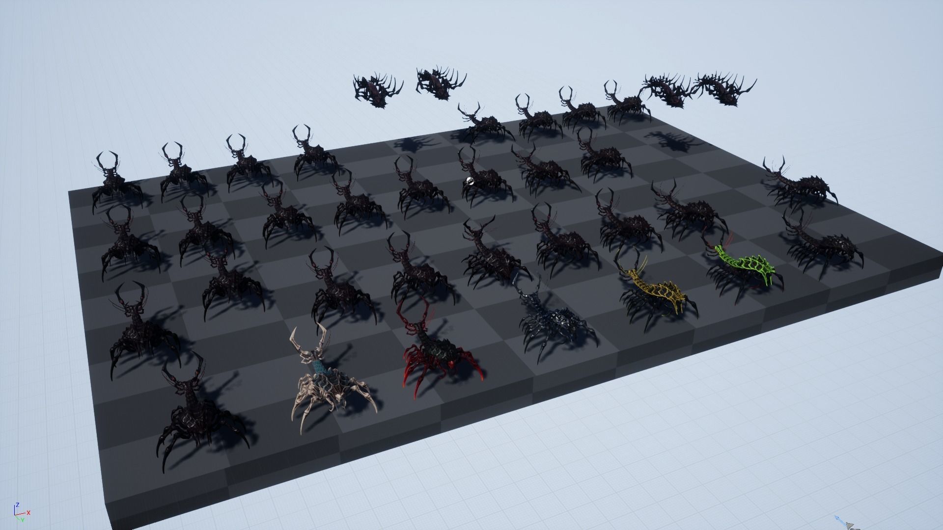 Centipede scull Low-poly 3D model_25