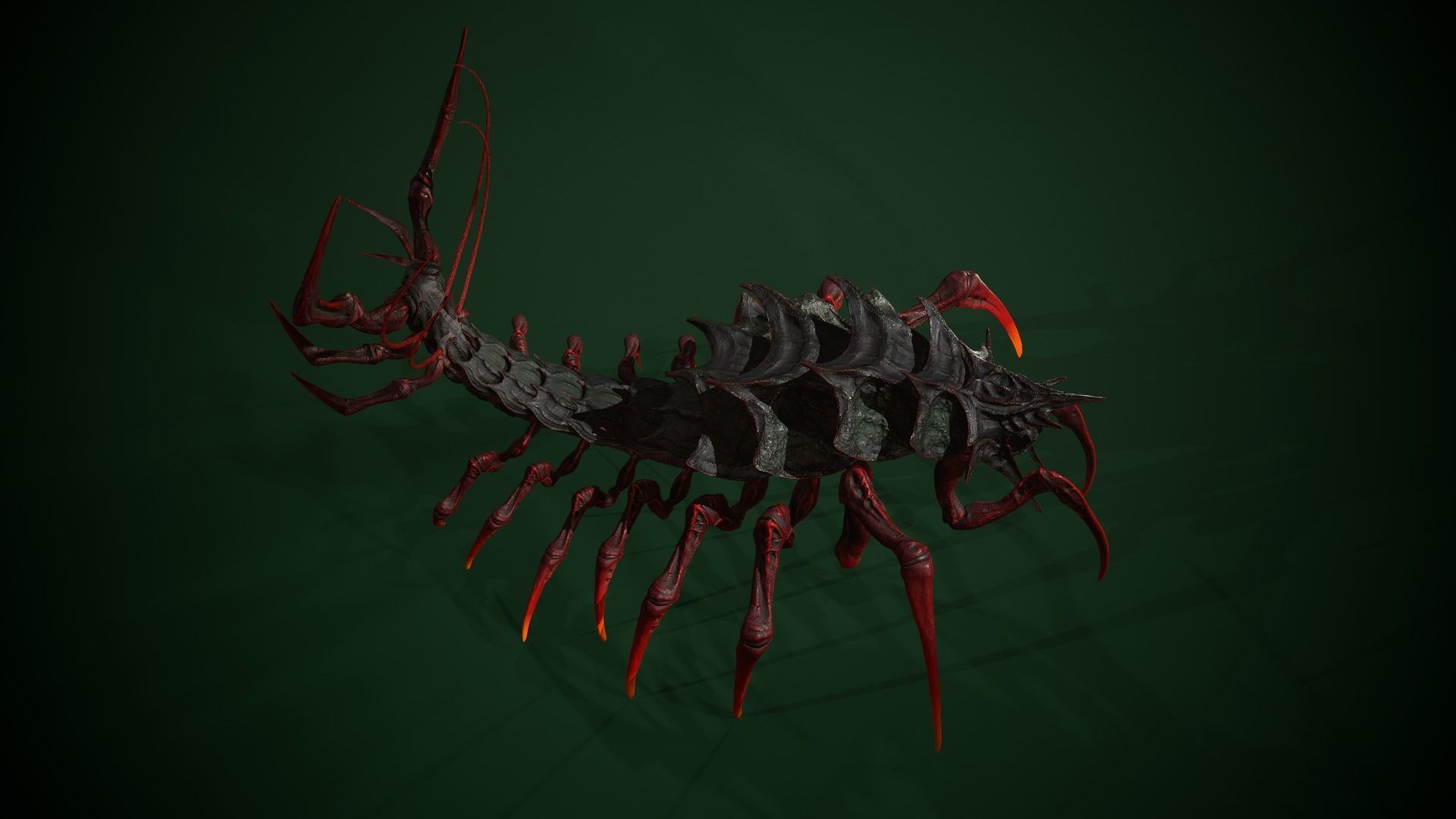 Centipede scull Low-poly 3D model_22