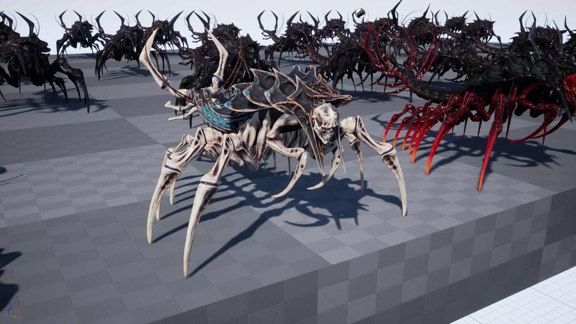Centipede scull Low-poly 3D model_31