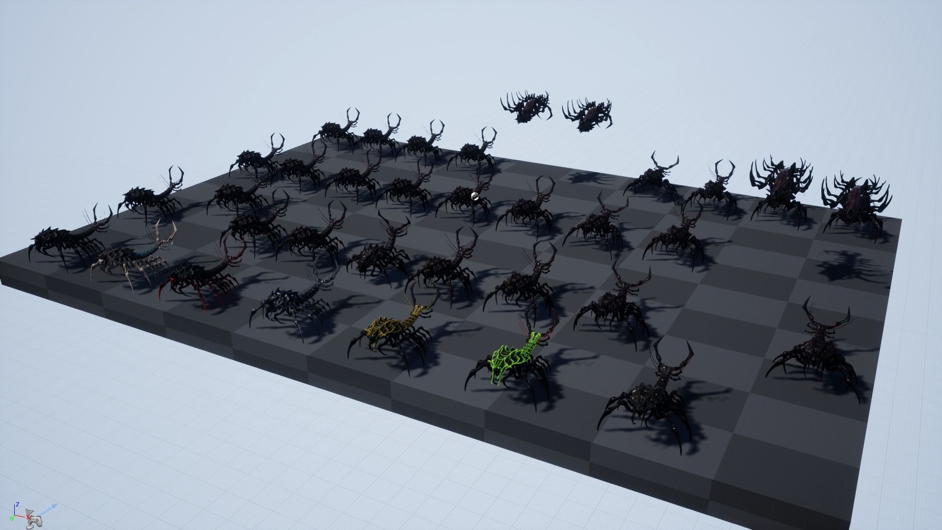 Centipede scull Low-poly 3D model_32