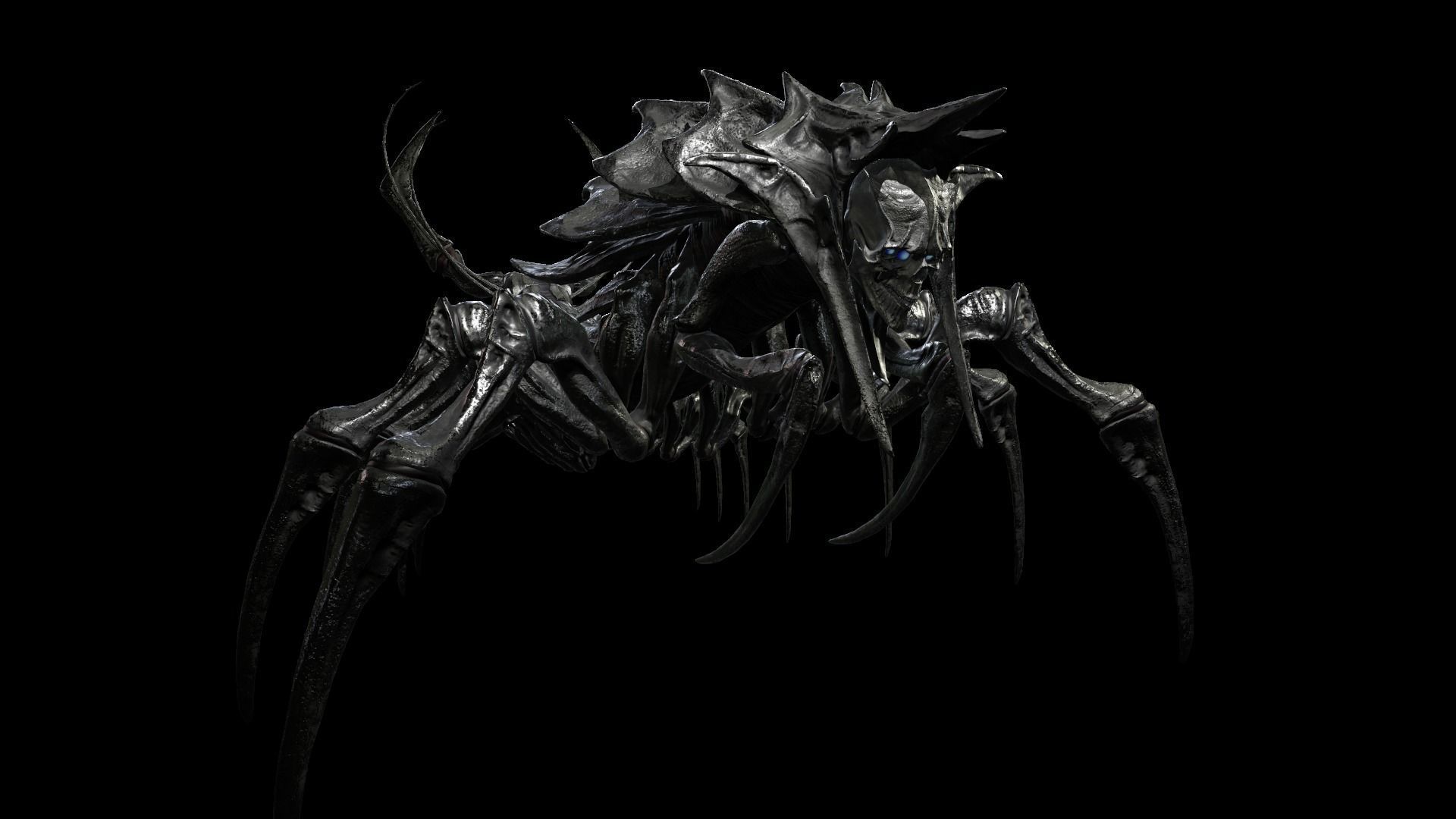 Centipede scull Low-poly 3D model_6