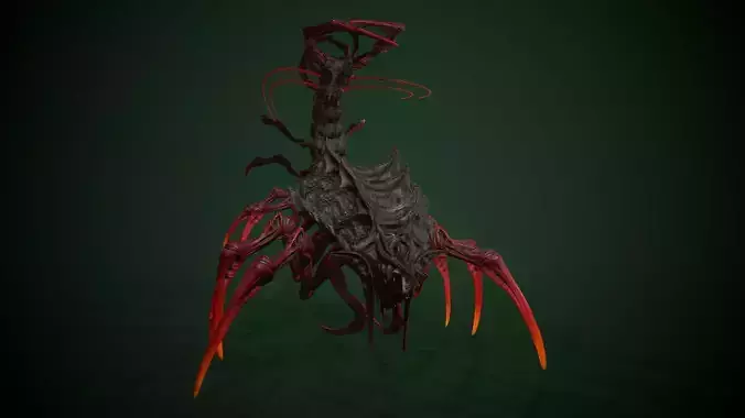 Centipede scull Low-poly 3D model