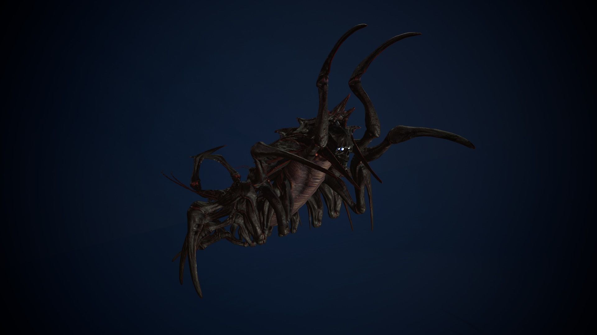 Centipede scull Low-poly 3D model_21