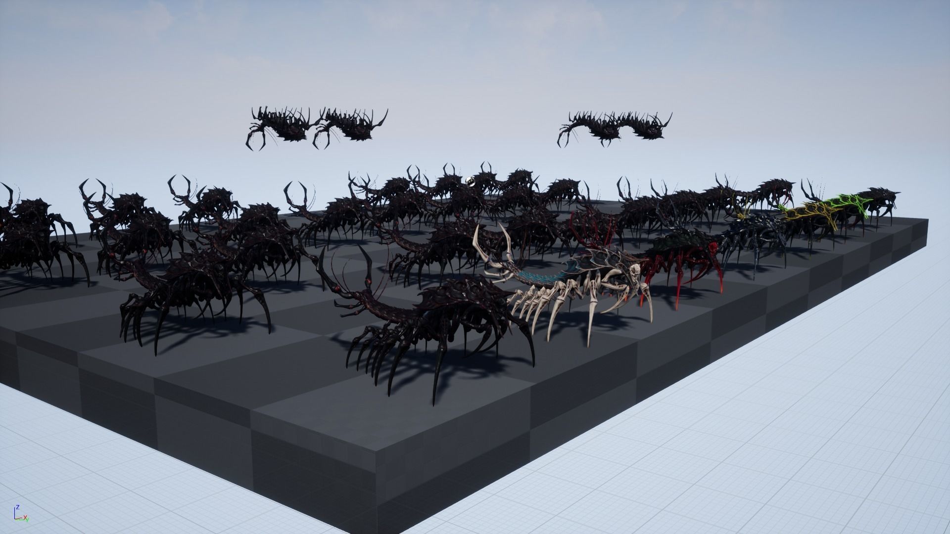 Centipede scull Low-poly 3D model_26