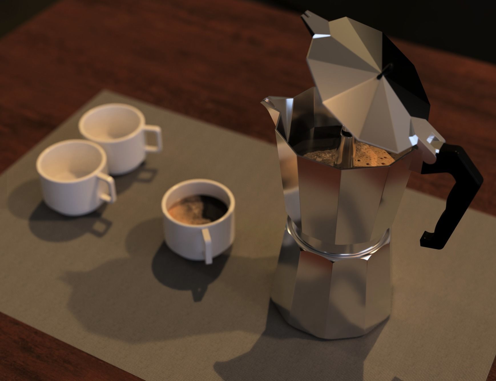 Italian Coffee maker 3D model_3