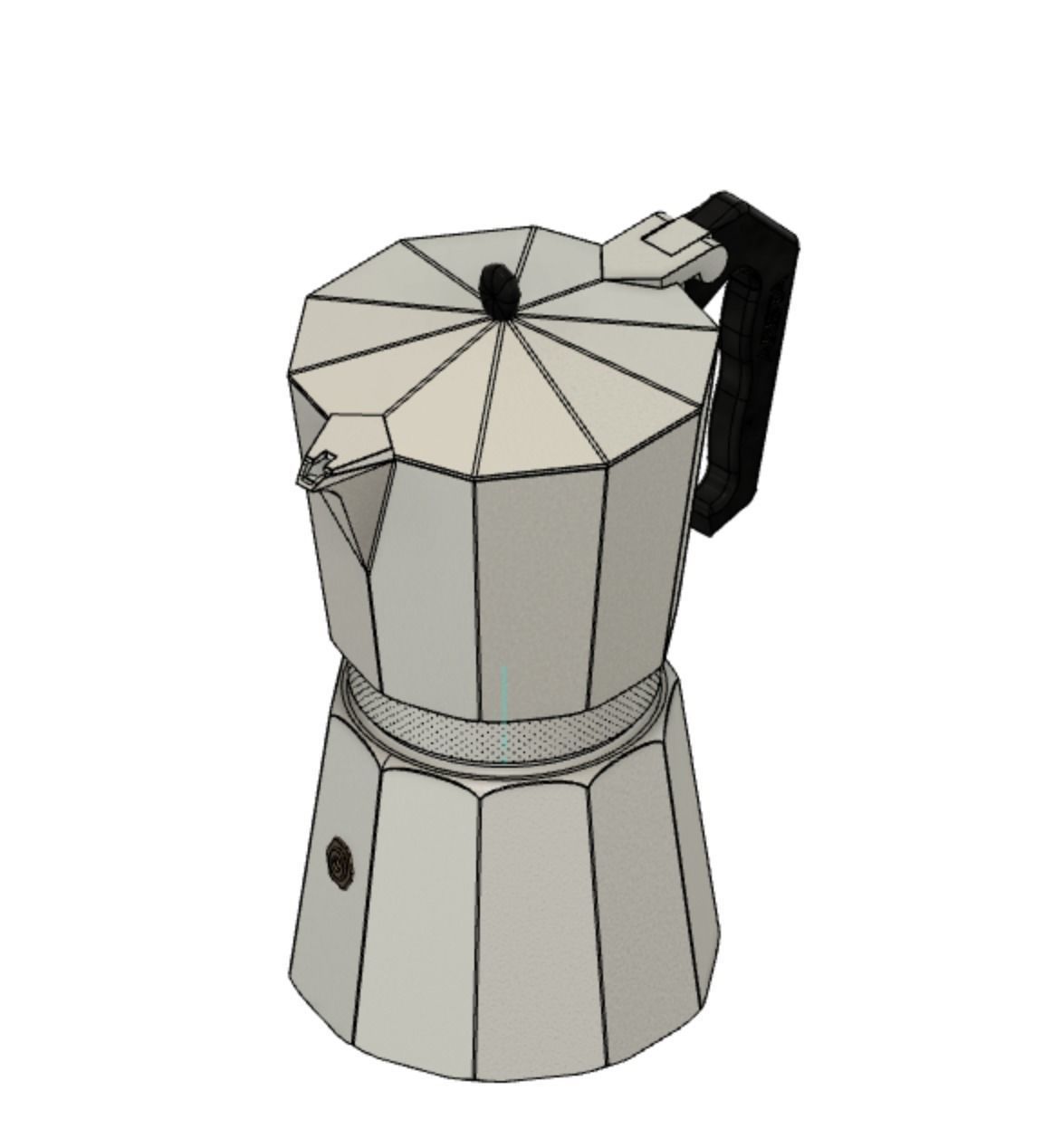 Italian Coffee maker 3D model_26