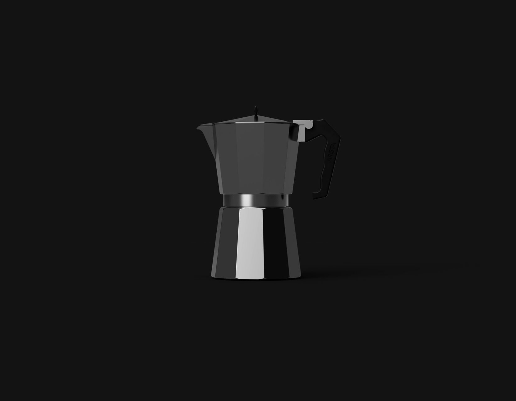 Italian Coffee maker 3D model_4