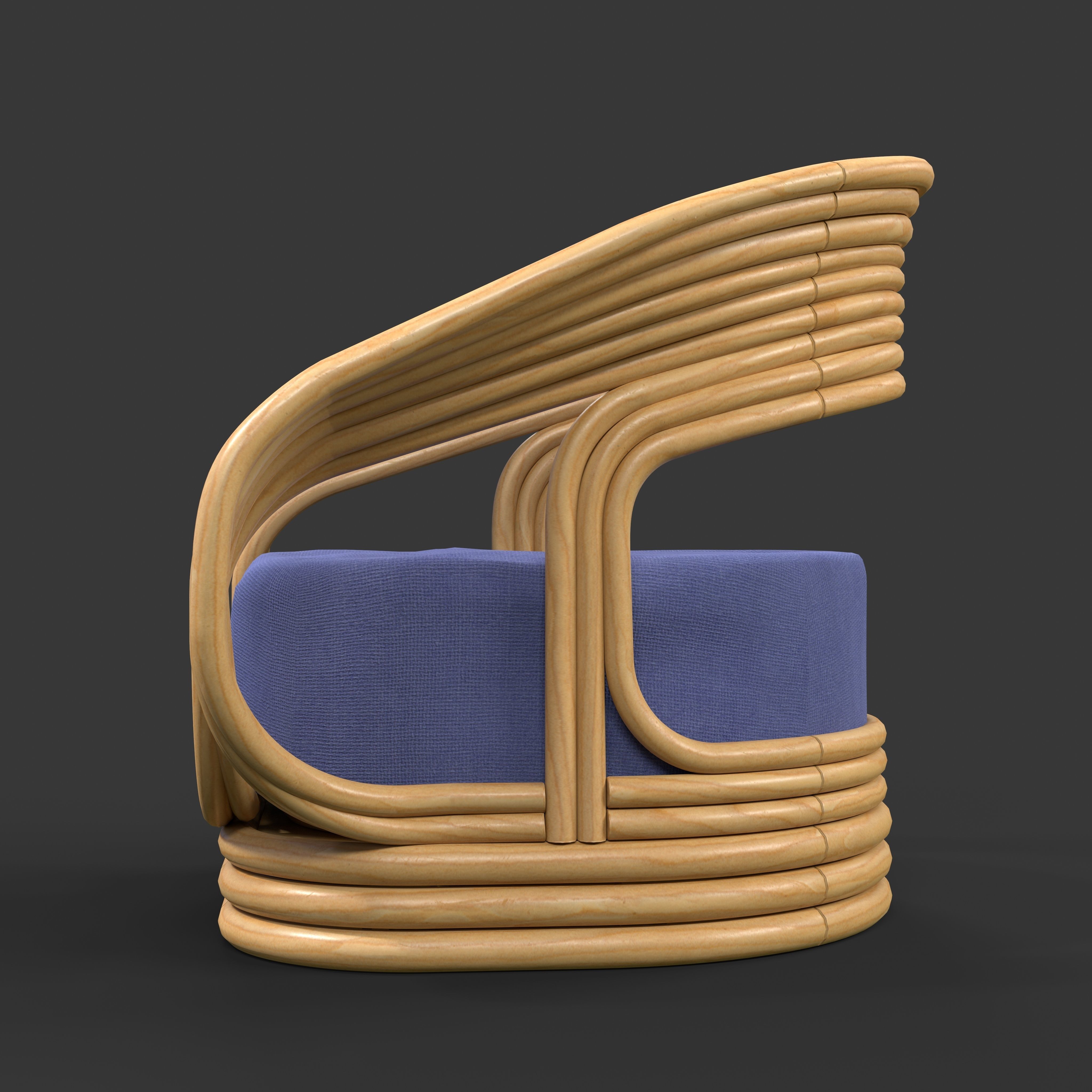 Rattan-Atlas rattan lounge chair 3D model_4