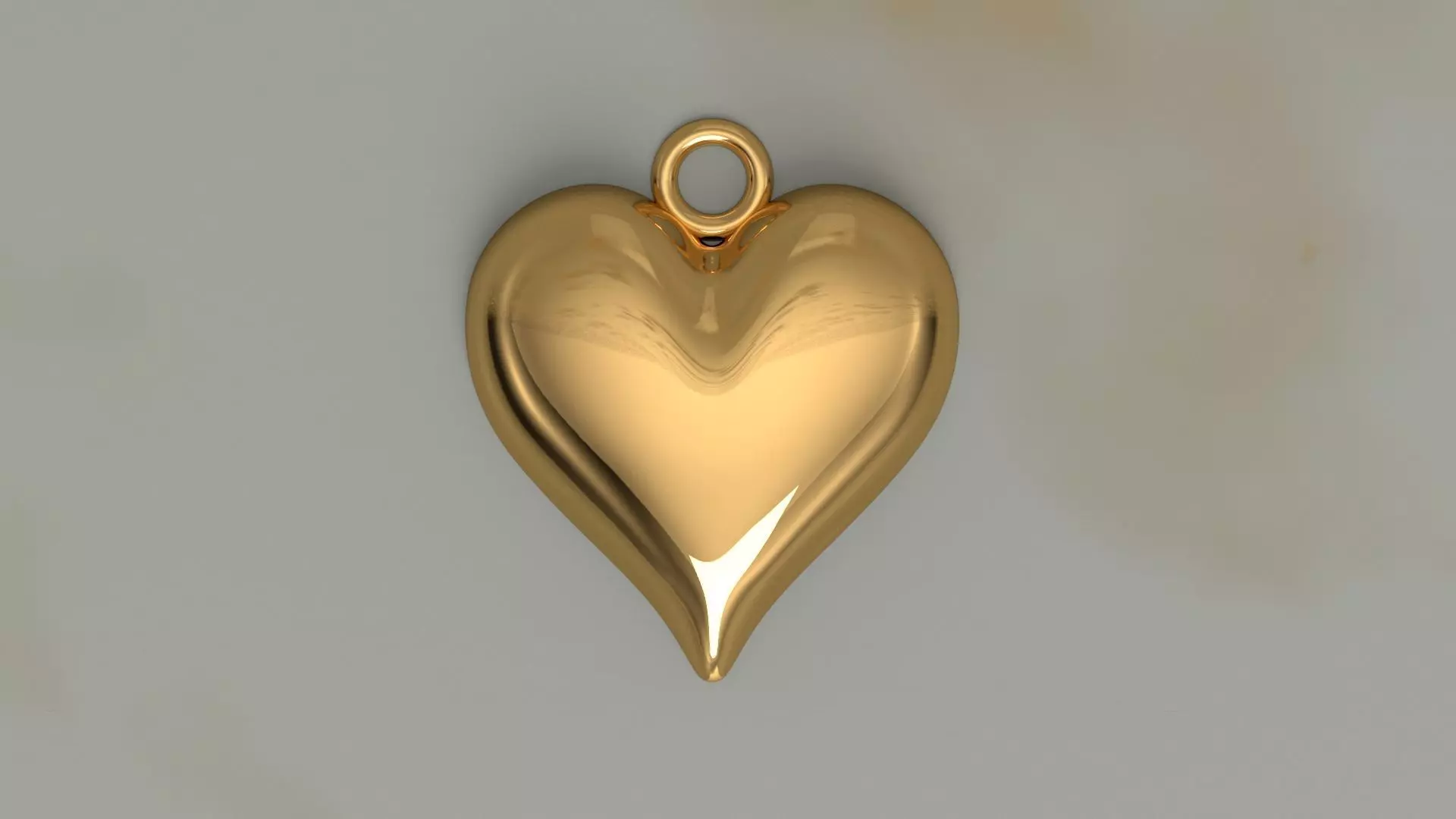 Heart pendant  3D print model_0