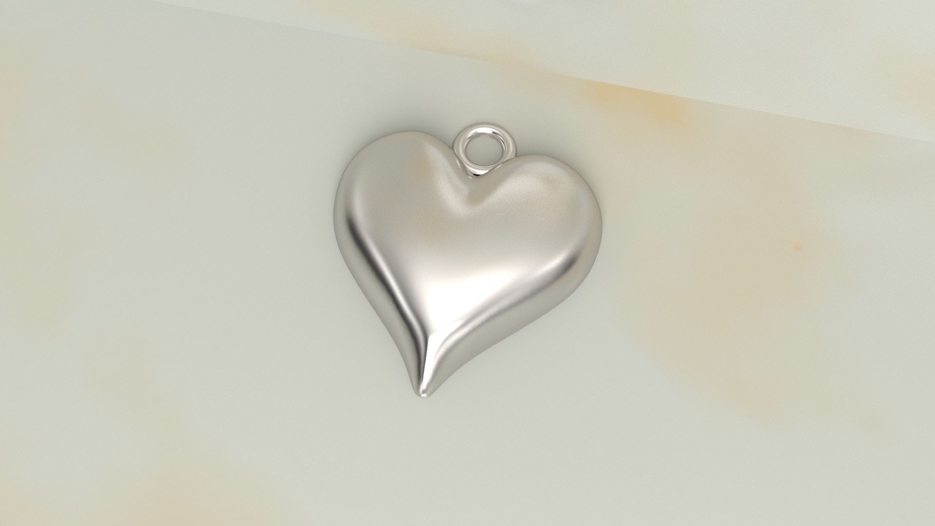 Heart pendant  3D print model_1