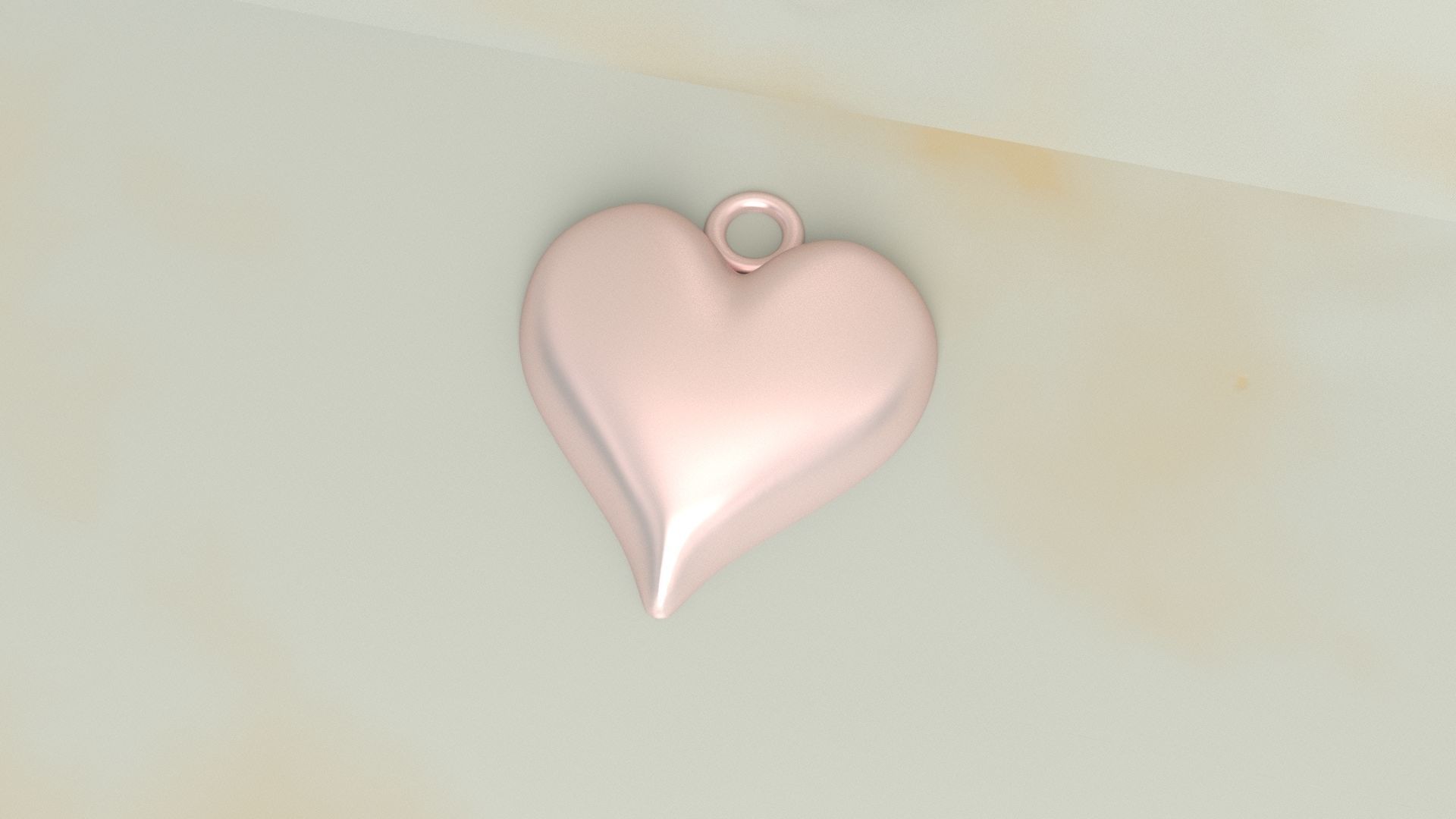 Heart pendant  3D print model_3