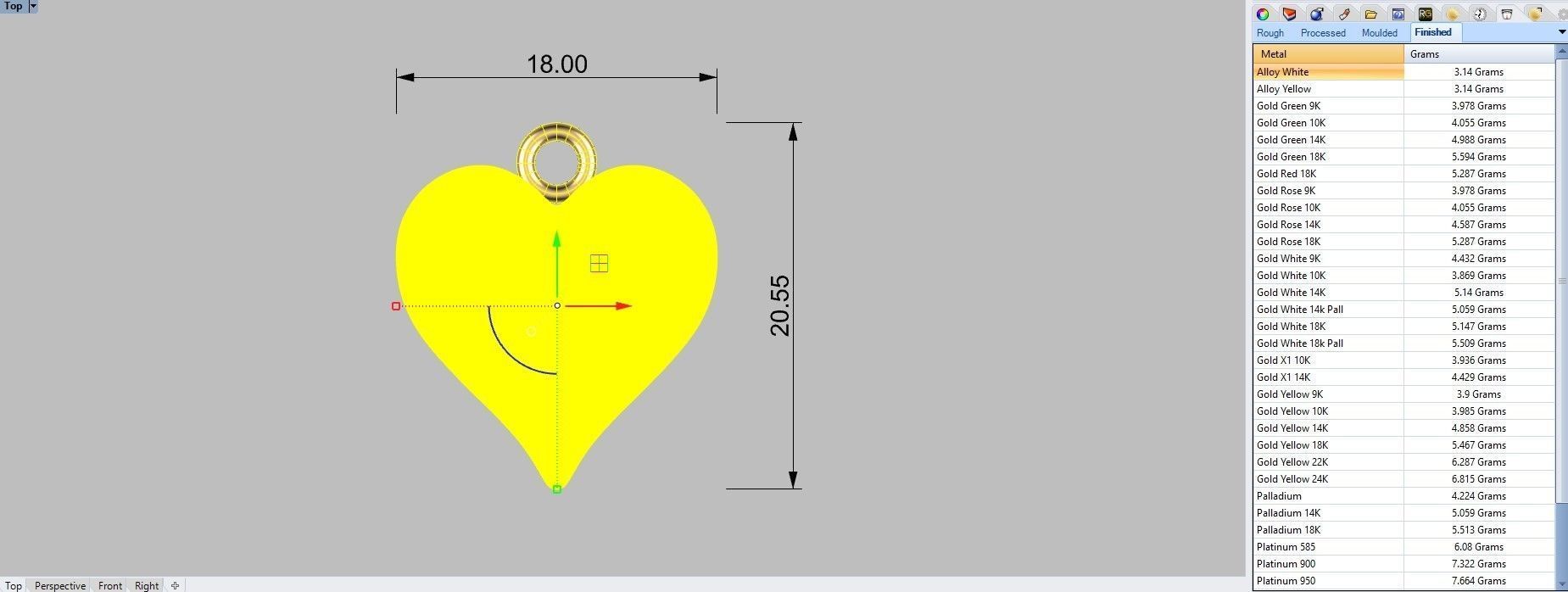 Heart pendant  3D print model_4